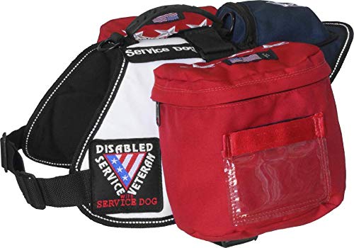 ActiveDogs Patriotic Service Dog Harness Vest with Side Packs & Patches - Tri-Pack Set for Small Dogs (22