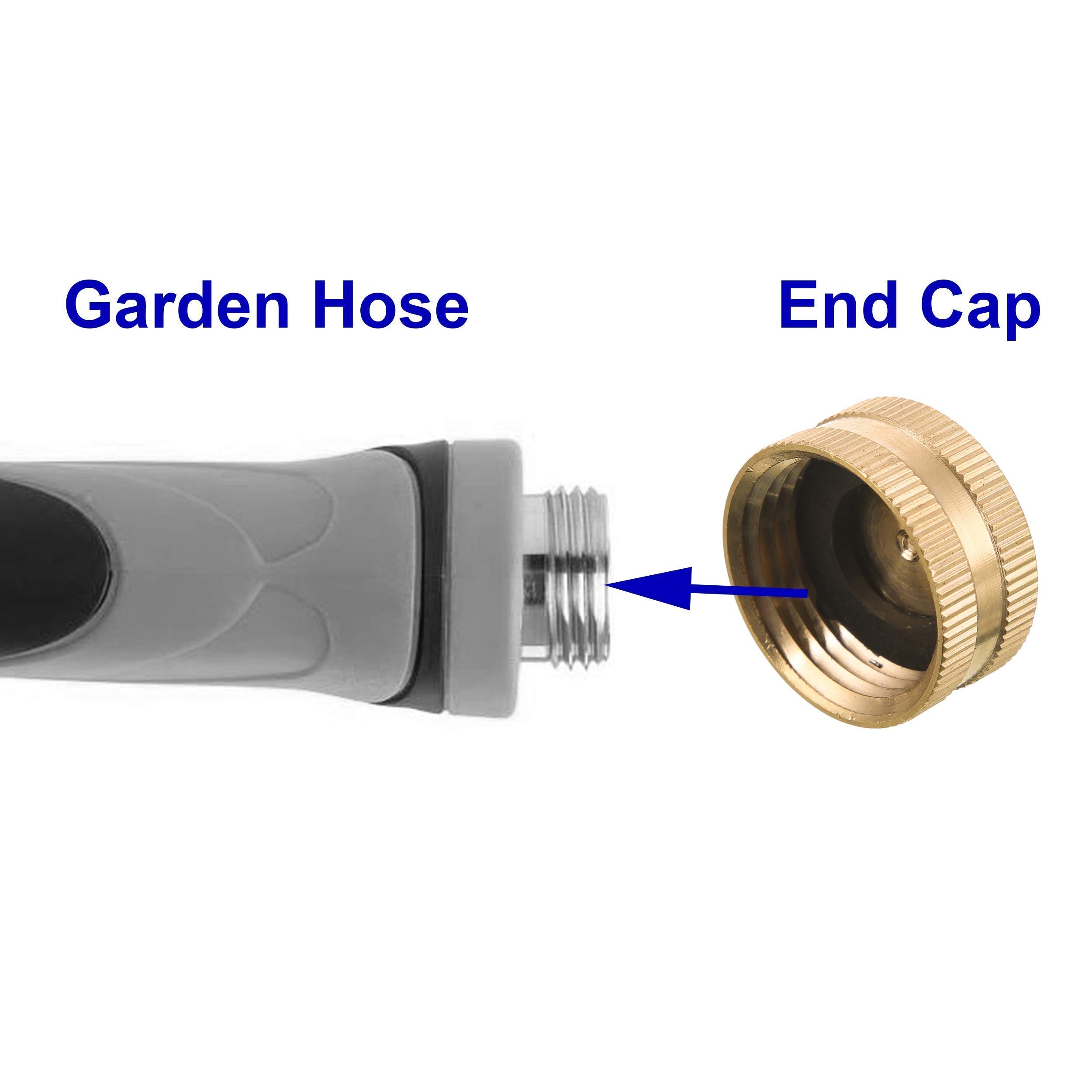 M MINGLE 3/4 Inch Garden Hose Female End Cap & Adapter Set with 20 Extra Washers - Perfect for Outdoor Watering, Sprinkler Systems & DIY Plumbing Projects