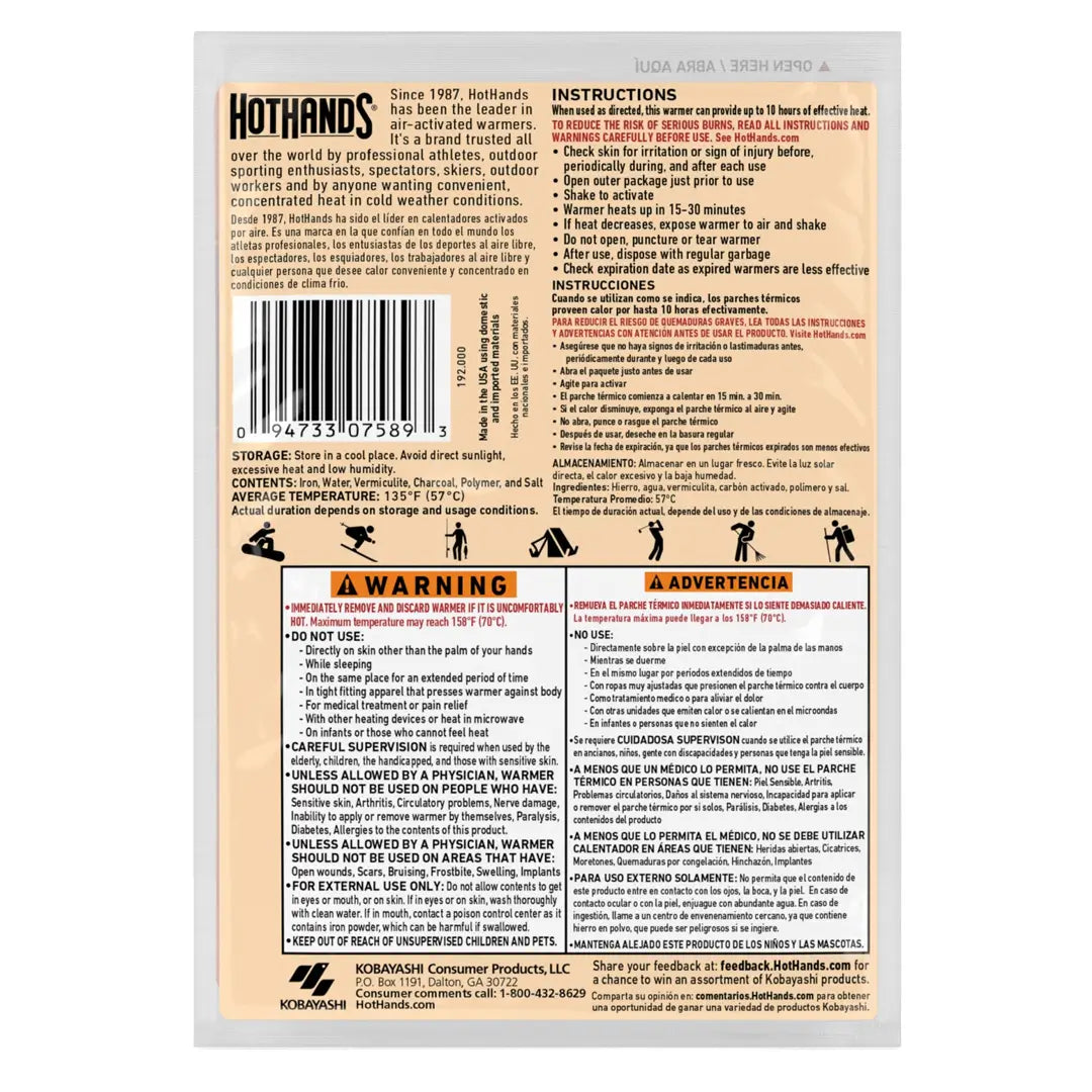 Hothands Hand Warmers - Reusable & Disposable Hand Warmers for Winter Outdoor Activities, Hunting, Skiing, and Camping