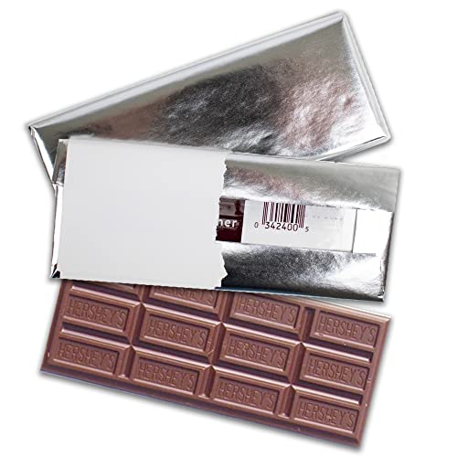 24ct Foil Wrapped Hershey's Milk Chocolate Candy Bars - Bulk Pack for DIY Party Favors, Halloween Treats, Christmas Stocking Stuffers & Gift Baskets