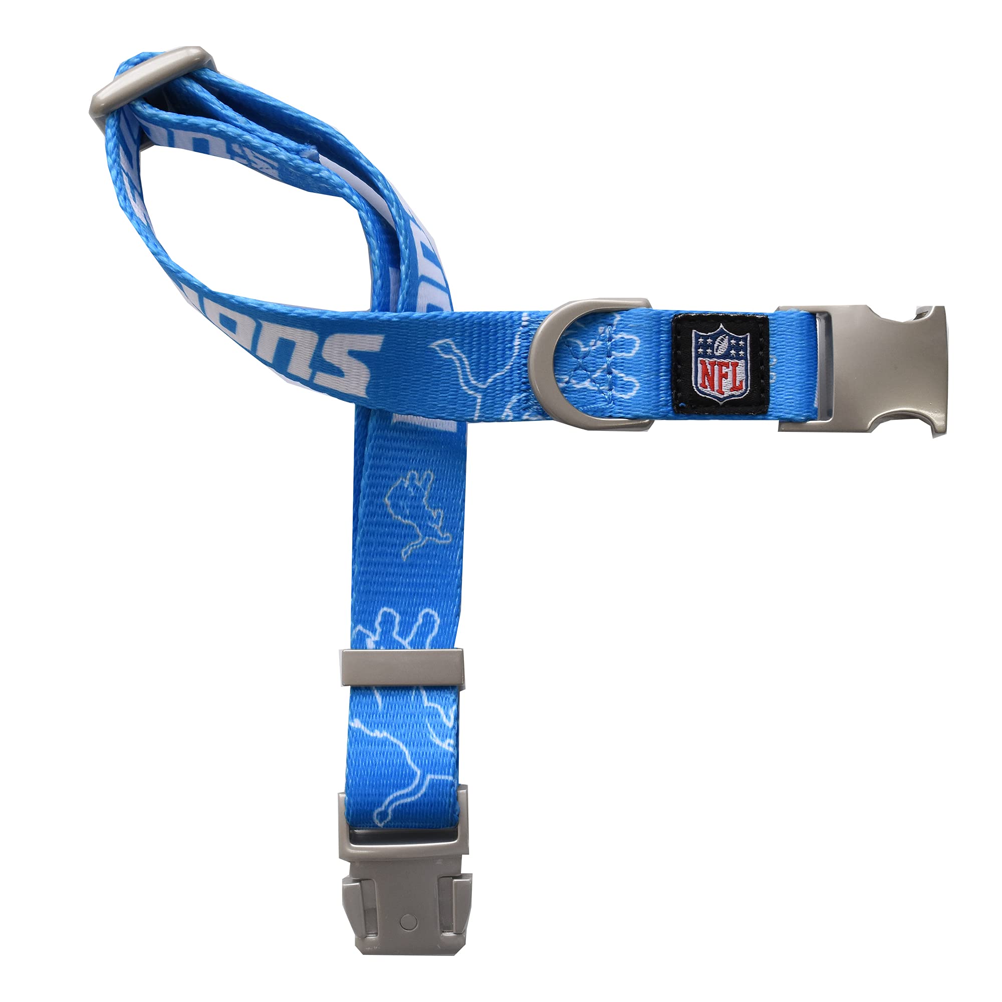 Littlearth NFL Unisex-Adult Premium Metal Pet Collar - Durable All-Metal Design for Dogs & Cats - Perfect for Game Day & Outdoor Adventures