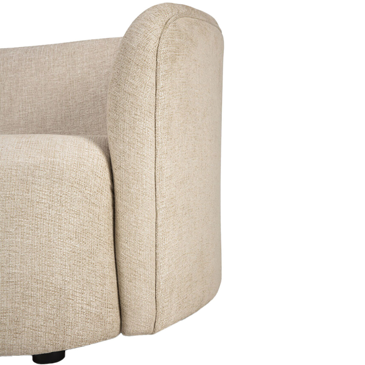 Ellipse 3-Seater Fabric Sofa - Modern Living Room Furniture for Small Spaces | Comfortable Couch for Apartments, Condos & Cozy Homes