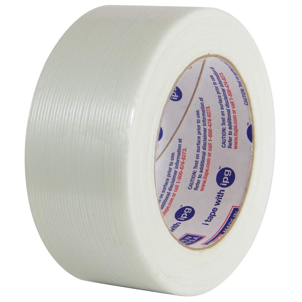 IPG RG303 Uni-Directional Medium Grade Filament Tape - 18mm x 54.8m Natural Color (48-Pack) - Heavy Duty Packaging, Shipping, Sealing & Industrial Use