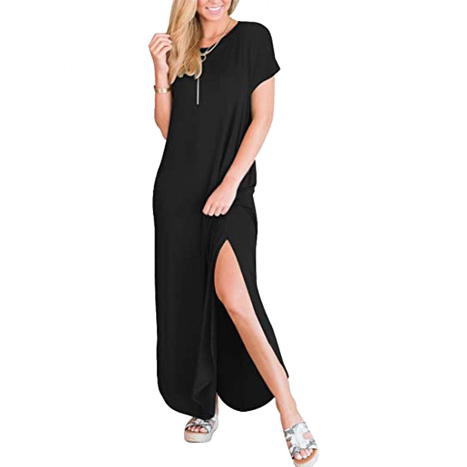 BAGELISE Women's Summer Dresses - Knee Length Halter Mini Dress, Casual Sleeveless Boho Tank Dress with Striped Pattern | Perfect for Beach Vacations, Summer Outings & Boho Chic Style
