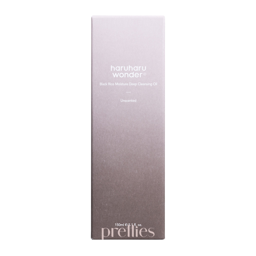 Haruharu Wonder Black Rice Moisture Deep Cleansing Oil 150ml - Korean Skincare for Dry & Sensitive Skin - Perfect for Double Cleansing Routine & Makeup Removal