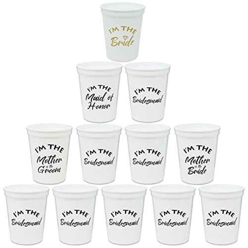12 - I'm the - Bridal Party Pack - Bride Side (White/Gold)