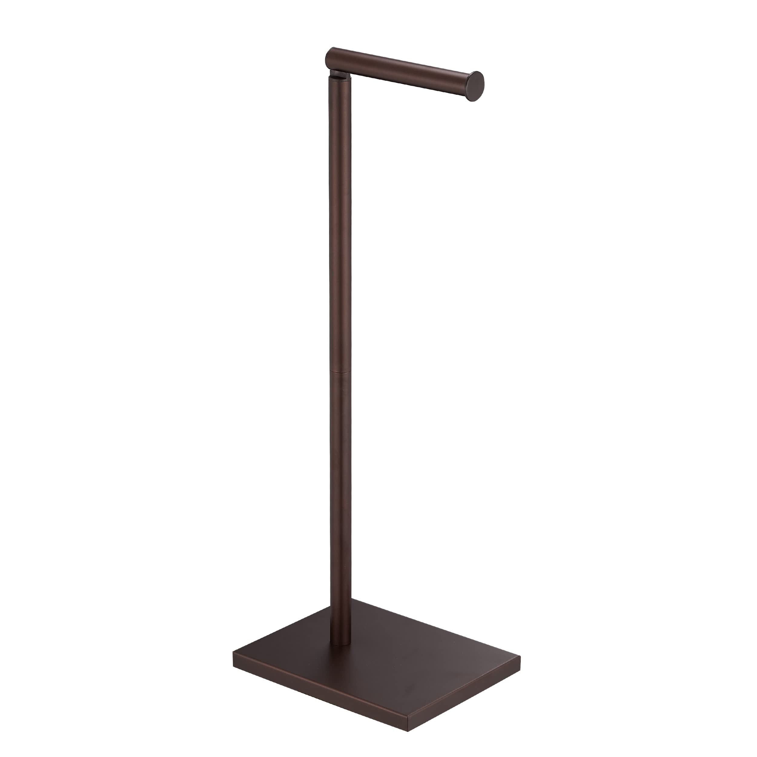 Stainless Steel Free Standing Toilet Paper Holder with Reserve - Oil Rubbed Bronze Bathroom Tissue Roll Stand | Perfect for Home, Office & RV Use