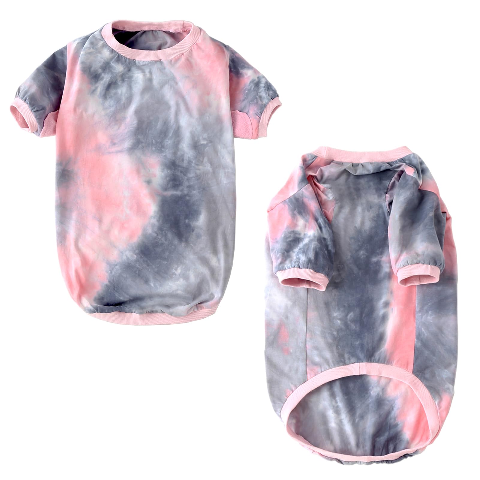 Tie Dye Dog Shirt for Medium & Large Dogs | Breathable Cotton Dog Clothes & Pajamas | Pink Tiedye Shirt for Boy & Girl Pets | Perfect for Walks, Sleep & Photo Shoots