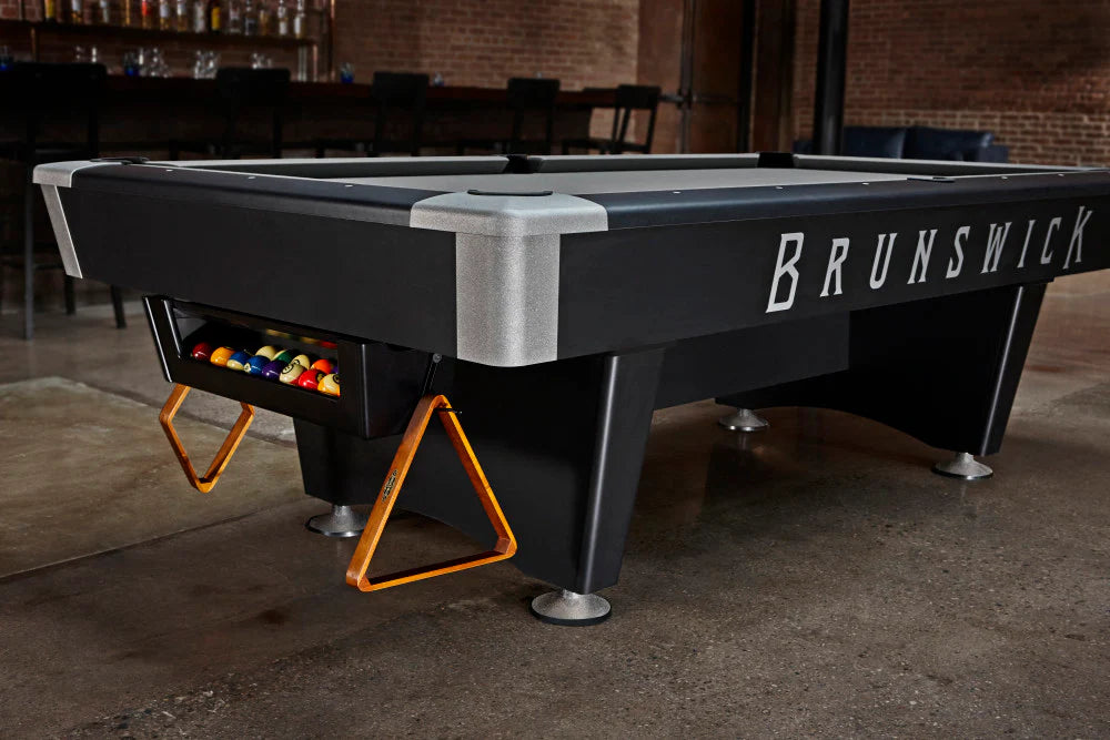 Brunswick Black Wolf 9-Foot Professional Pool Table for Home Game Rooms & Bars | Premium Billiards Table for Indoor Entertainment