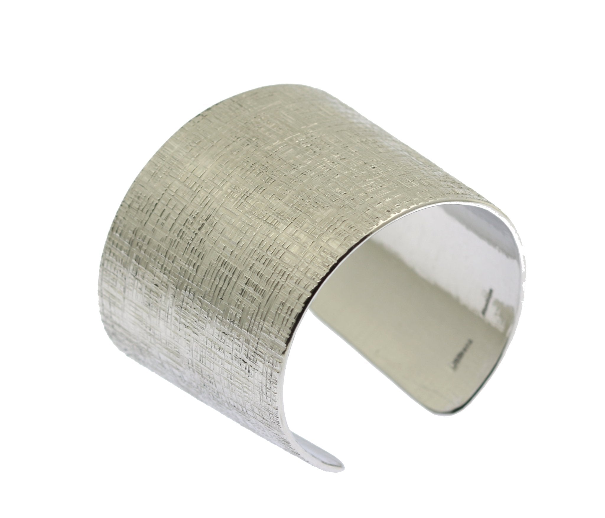 Textured Aluminum Cuff Bracelet for Women - Lightweight Adjustable Bangle with Linen Finish - Perfect for Casual Wear, Office Style & Everyday Fashion Accessories