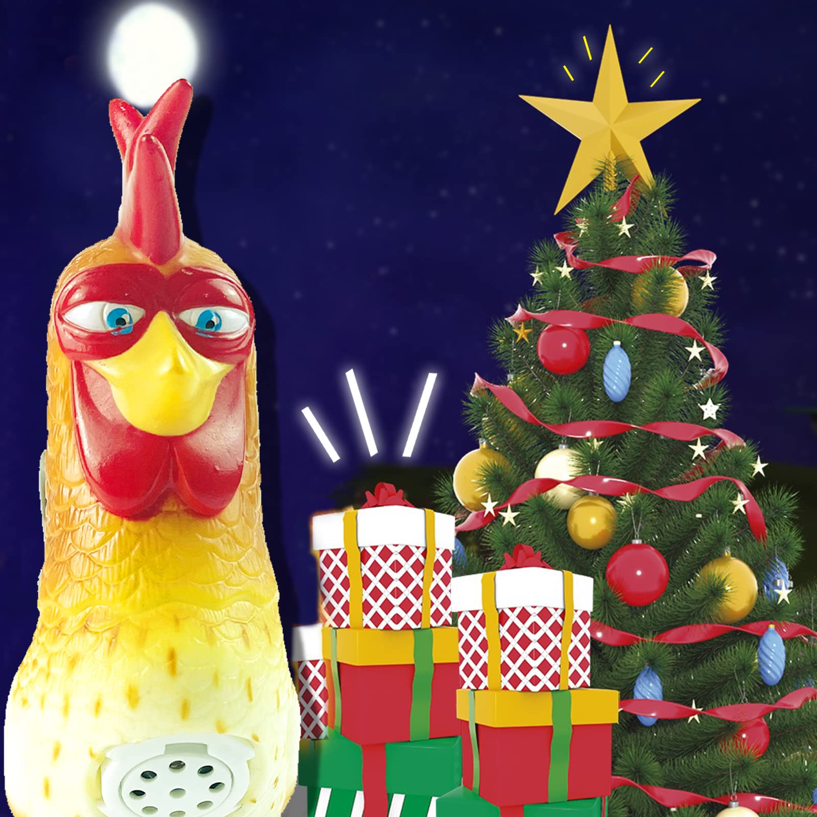 Zenon Bartolito PVC Chicken Spanish Musical Farm Animal Toy - Interactive Learning & Educational Farm Figure for Toddlers 1-3 Years Old - Perfect Birthday & Christmas Gift for Kids (Great for Farm-Themed Playtime & Early Childhood Development)