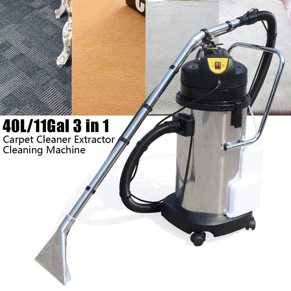 40L Professional Commercial Carpet Cleaner Machine 110V | 3-in-1 Portable Carpet Shampooer for Home & Office | Handheld Deep Cleaner for Carpets, Sofas, Curtains & Upholstery | Ideal for Pet Hair Removal & Stain Cleaning