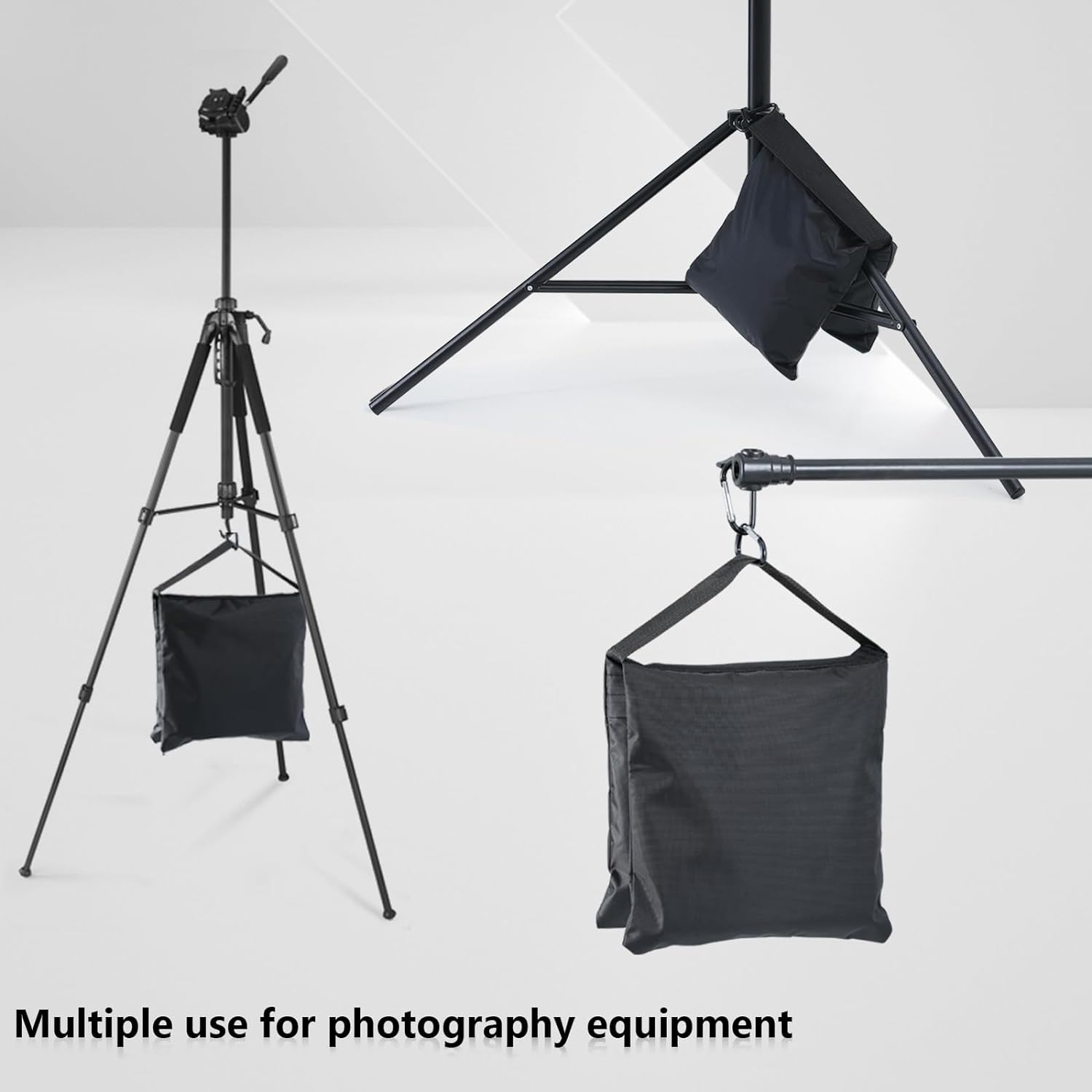ABCCANOPY 4-Pack Black Sandbag Weights for Photography & Video Stands - Secure Equipment Outdoors & in Studios