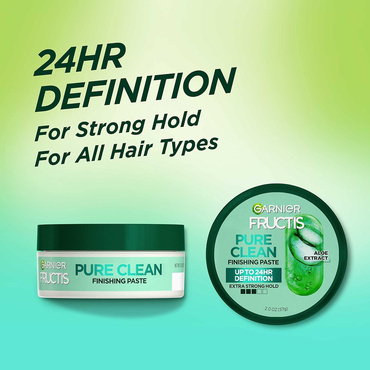 Garnier Fructis Style Pure Clean Finishing Paste 2 oz (Pack of 8) - Hair Styling Wax for Men & Women - Strong Hold, Matte Finish - Perfect for Textured, Messy & Sleek Hairstyles