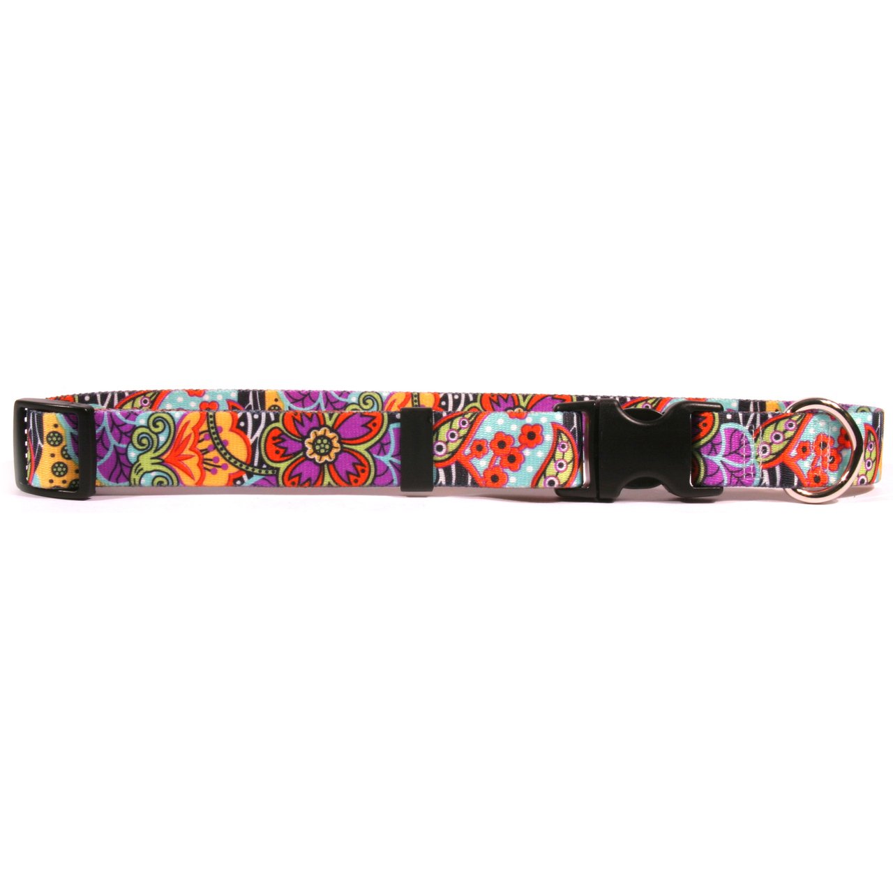 Yellow Floral Dog Collar - 3/8