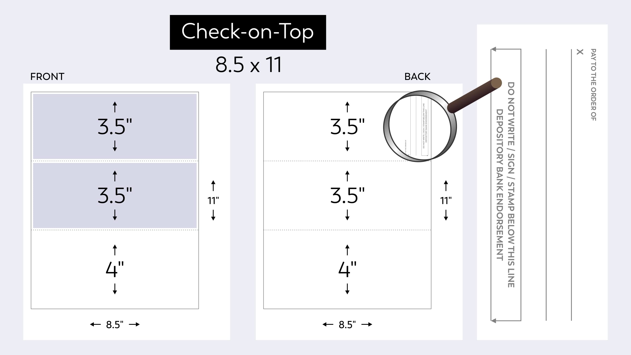 2000 High Security Blank Check Stock Paper - #70 Business Weight - Print Checks Easily & Securely from Computer - Purple Mazed Design | Perfect for Small Business Banking & Personal Check Printing