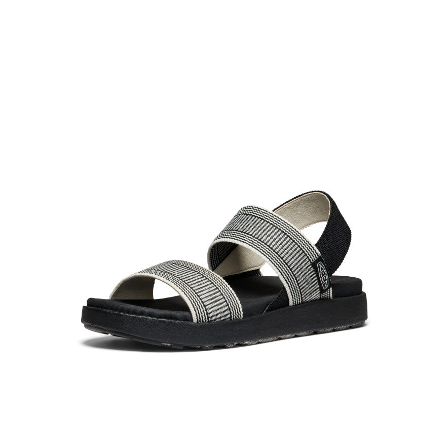Women's Elle Backstrap Sandal - Comfortable Strappy Summer Sandals in Black/Star White | Perfect for Beach, Vacation & Casual Outings