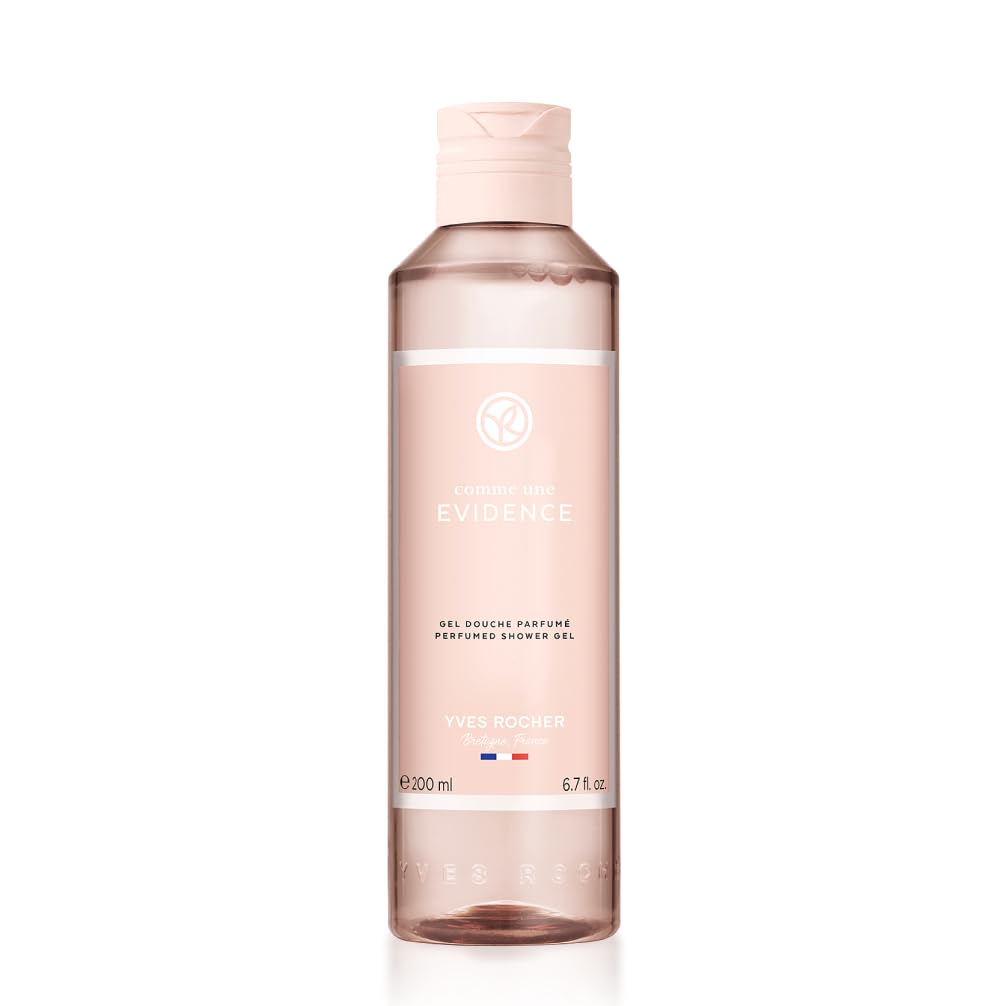 Yves Rocher Comme une Evidence Perfumed Shower Gel - 200ml Paraben-Free Body Wash with Organic Cornflower Water | Made in France | Luxurious Daily Cleansing & Aromatherapy for Women
