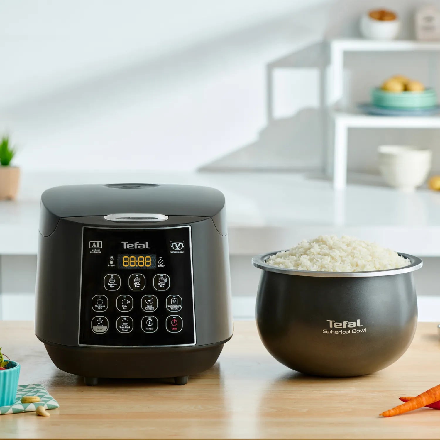 Tefal RK736 Easy Rice & Slow Cooker Plus - 6-in-1 Multi-Cooker for Perfect Rice, Stews & Slow Cooking | Ideal for Family Meals & Meal Prep