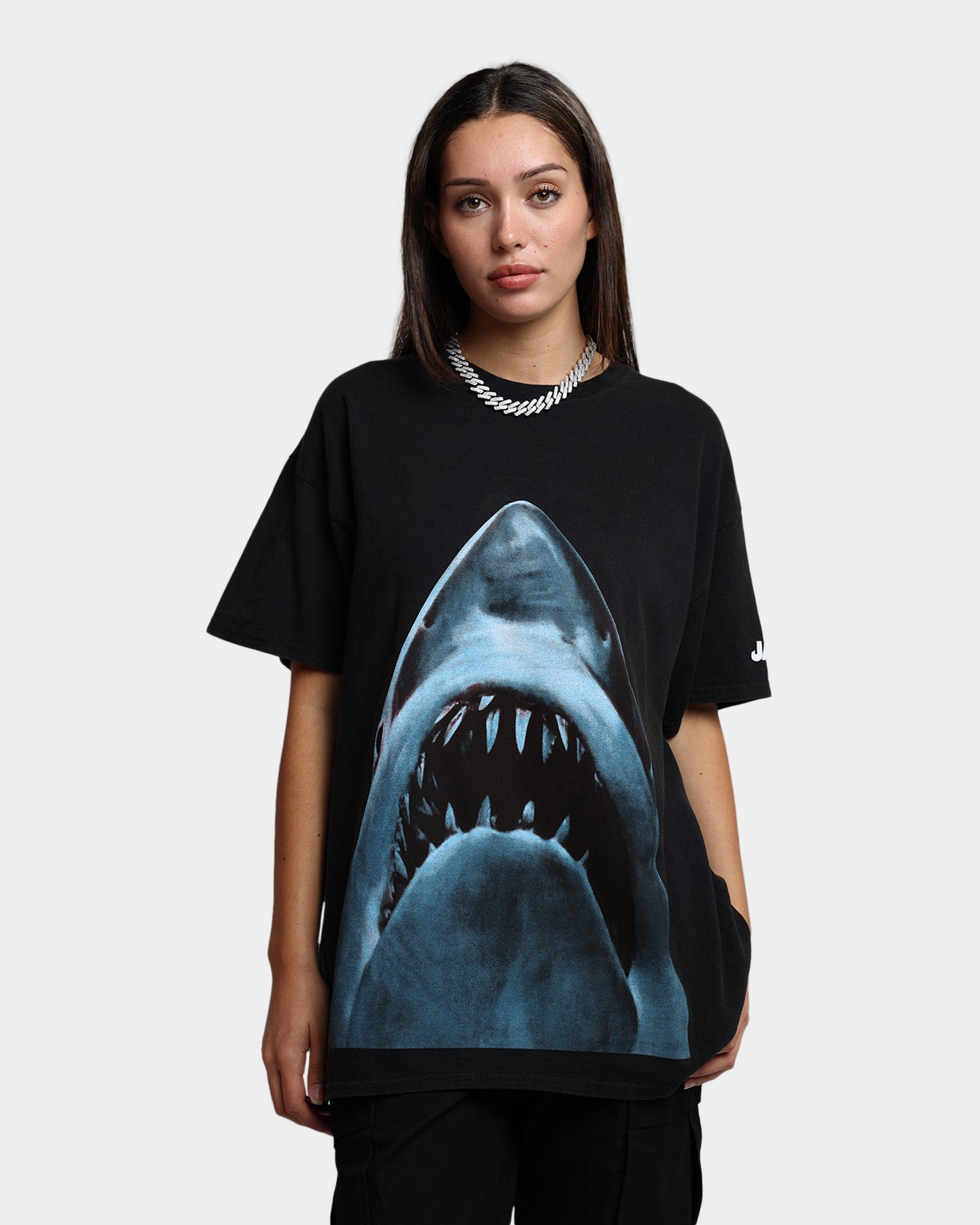 Vintage Jaws Movie T-Shirt - Black Washed Graphic Tee for Men & Women - Perfect for Casual Wear, Halloween Costumes, and Movie Fan Gifts
