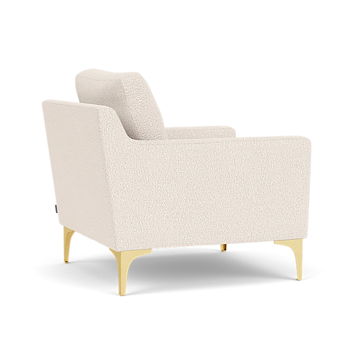 Astha Boucle Armchair - Modern Velvet Accent Chair for Living Room, Bedroom & Office - Soft Upholstered Lounge Chair with Solid Wood Legs - Stylish Home Decor for Cozy Reading Nook & Relaxation