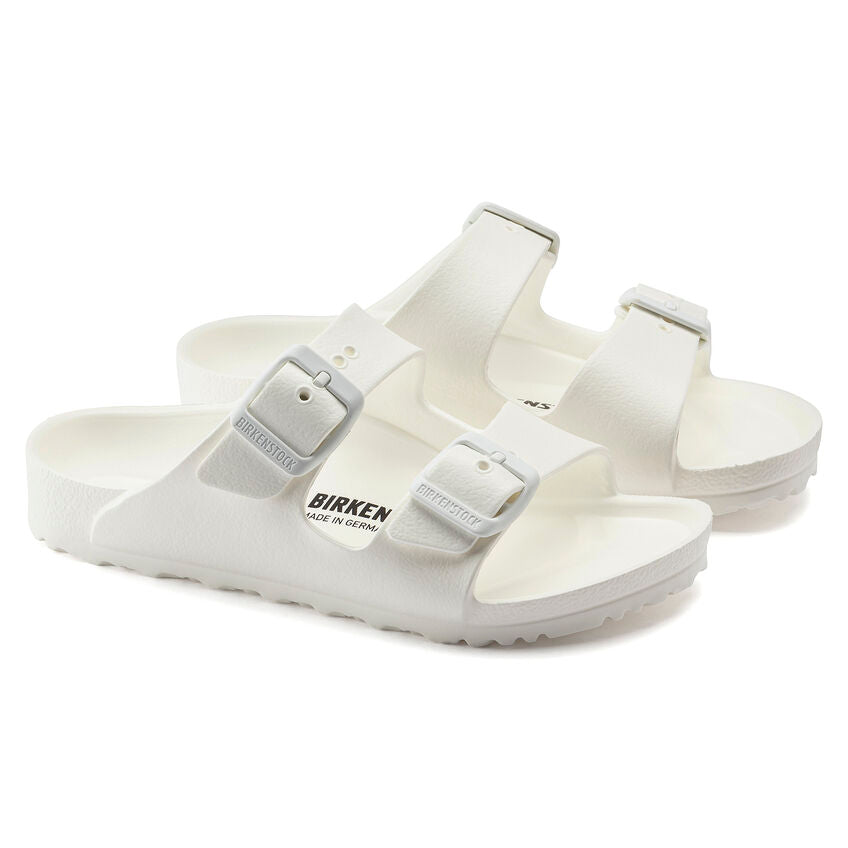 Birkenstock Kids Arizona EVA Sandals - White | Comfortable & Durable Waterproof Sandals for Boys & Girls | Perfect for Beach, Pool & Summer Outdoor Activities