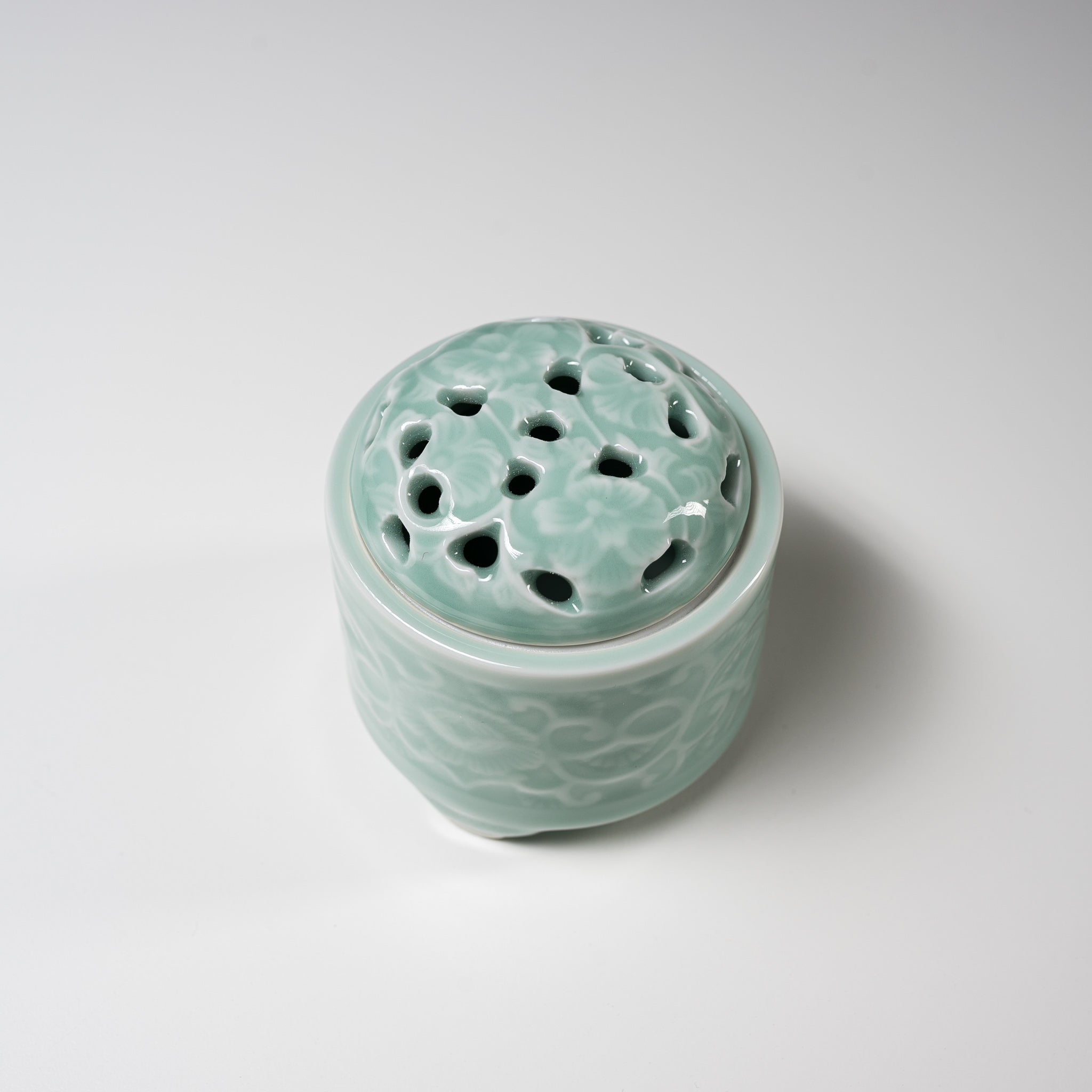 Premium Arita Ware Seiji Karakusa Incense Burner - Handcrafted Japanese Ceramic Incense Holder for Meditation, Yoga & Home Decor