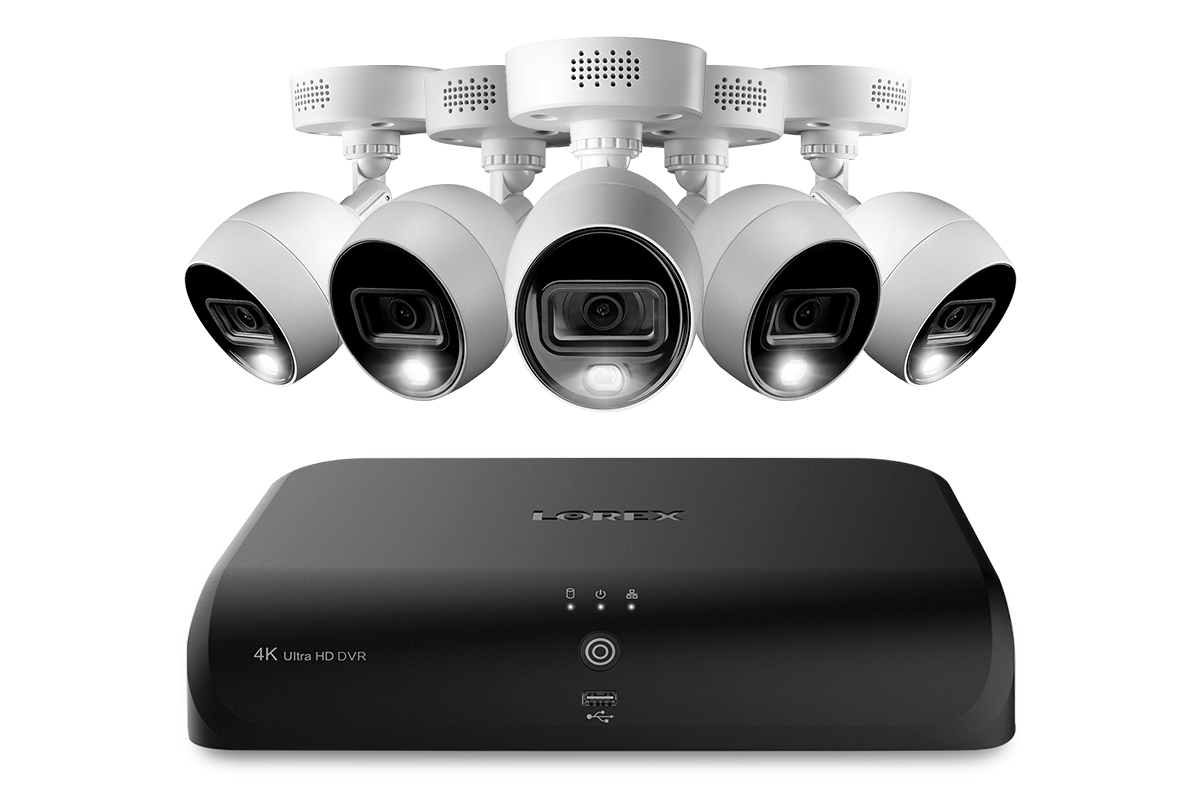 Lorex 4K Wired DVR Security System with 2TB HDD & 8 Camera Support - Active Deterrence Bullet Cameras for Home & Business Surveillance | Indoor/Outdoor Use for 24/7 Property Protection
