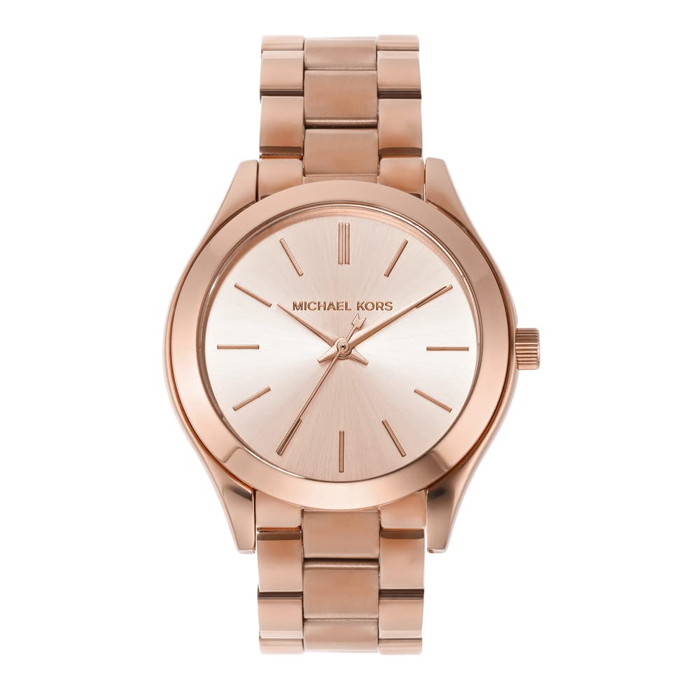 Michael Kors Slim Runway Women's Watch - Stainless Steel Bracelet, Gold-Tone, Water Resistant, Fashion Watch for Women | Perfect for Office, Date Night & Special Occasions