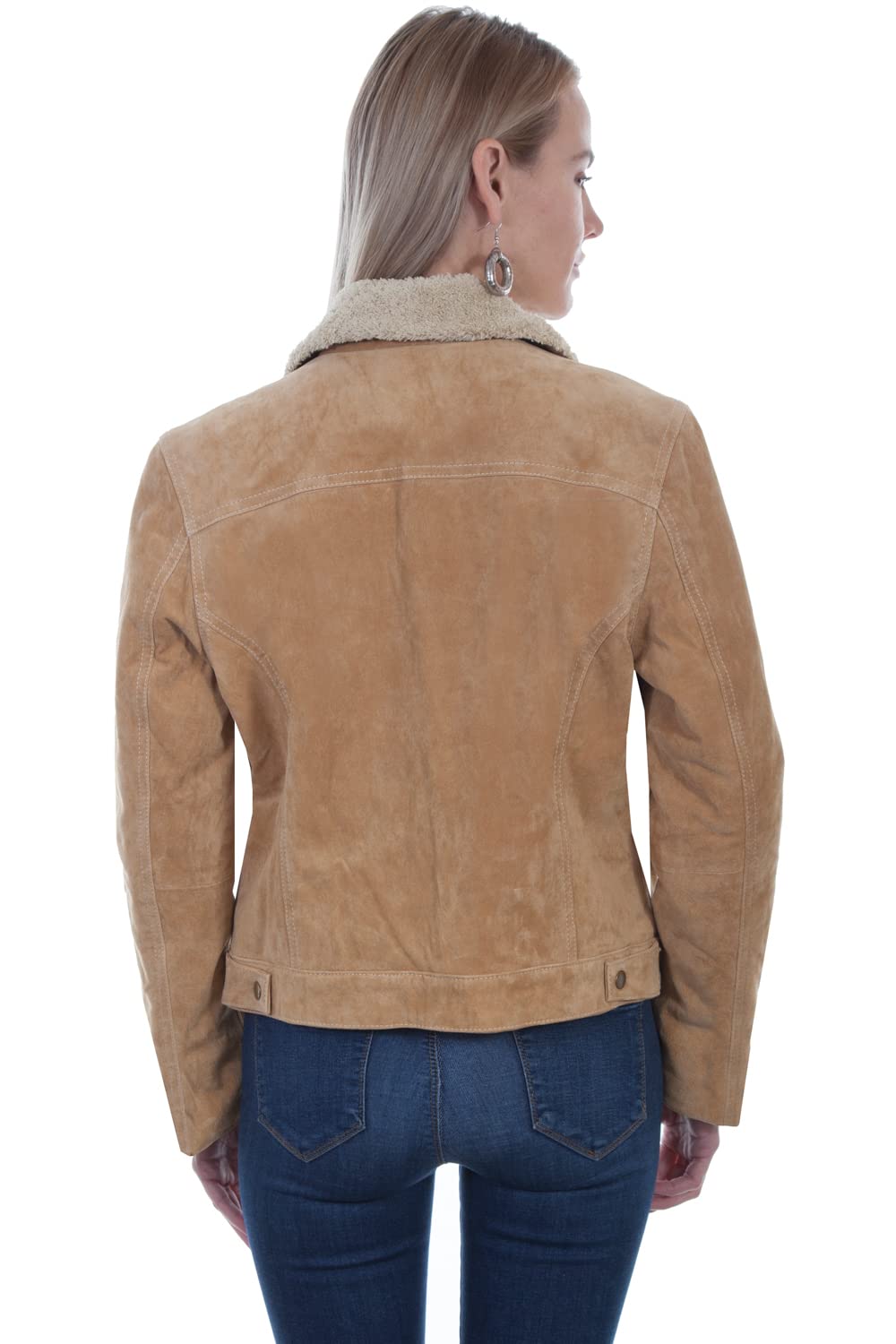 Stylish Scully Black Boar Suede Women's Denim Jacket - Perfect for Casual Outings & Fall Layering