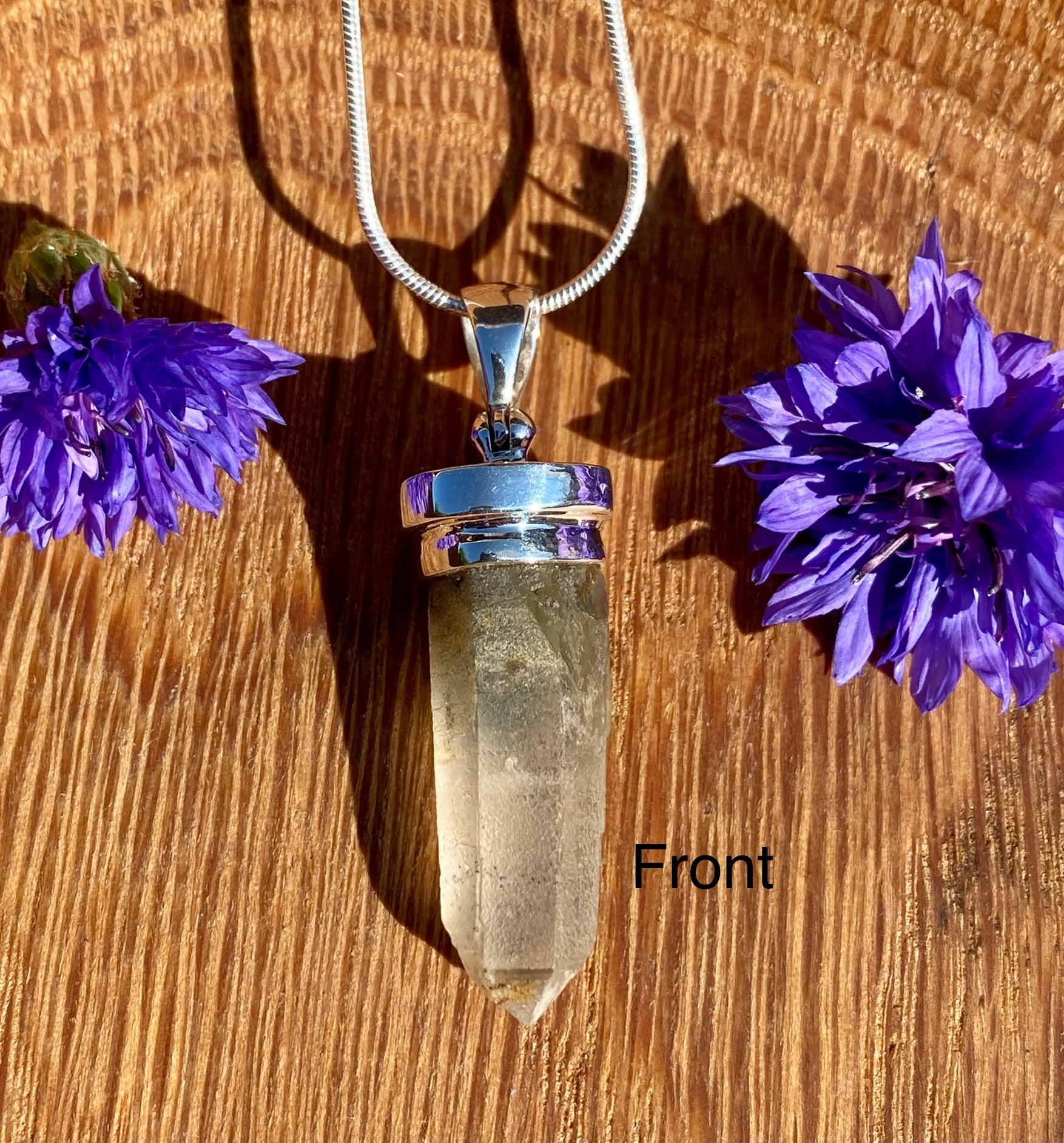 Natural Smokey Quartz Crystal Pendant Necklace - Healing Stone Jewelry for Meditation, Chakra Balancing & Spiritual Protection