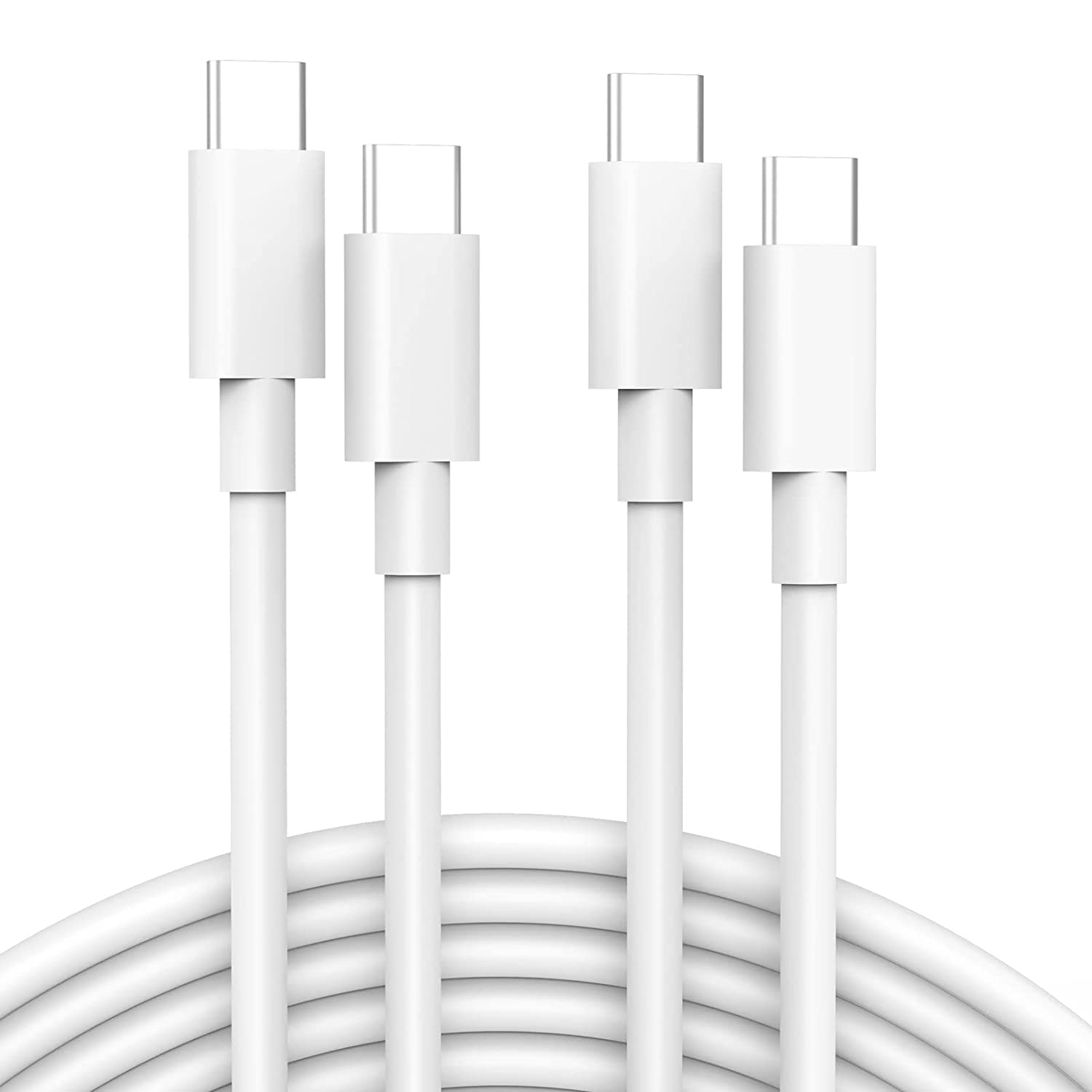 2 Pack 10FT 60W USB C to C Fast Charging Cable - Compatible with iPad Pro/Air/Mini, MacBook Air/Pro, iPhone 16/15 Pro Max, Pixel & More - Perfect for Home, Office & Travel Charging