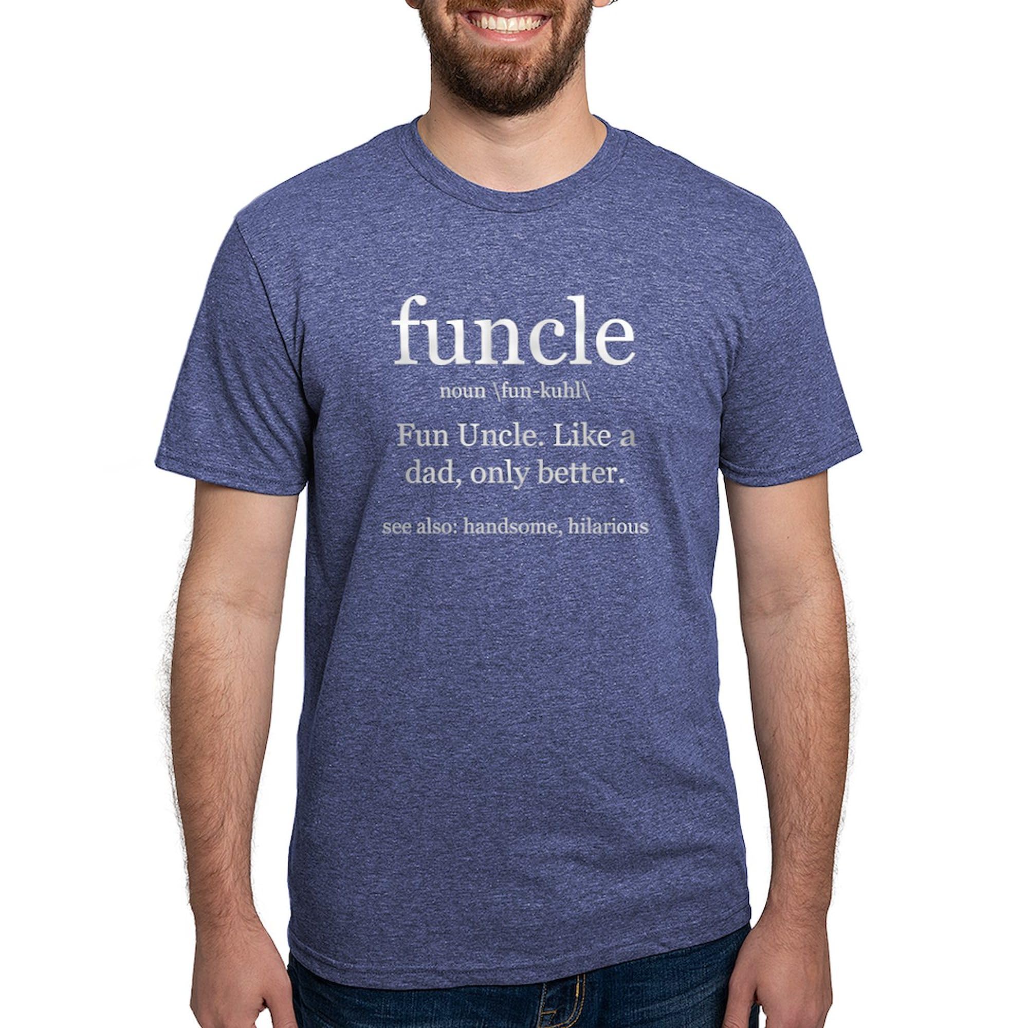 Fun Uncle Definition T-Shirt for Men - Premium Tri-Blend Comfort Fit Casual Tee - Perfect for Family Gatherings, Birthday Gifts & Everyday Wear