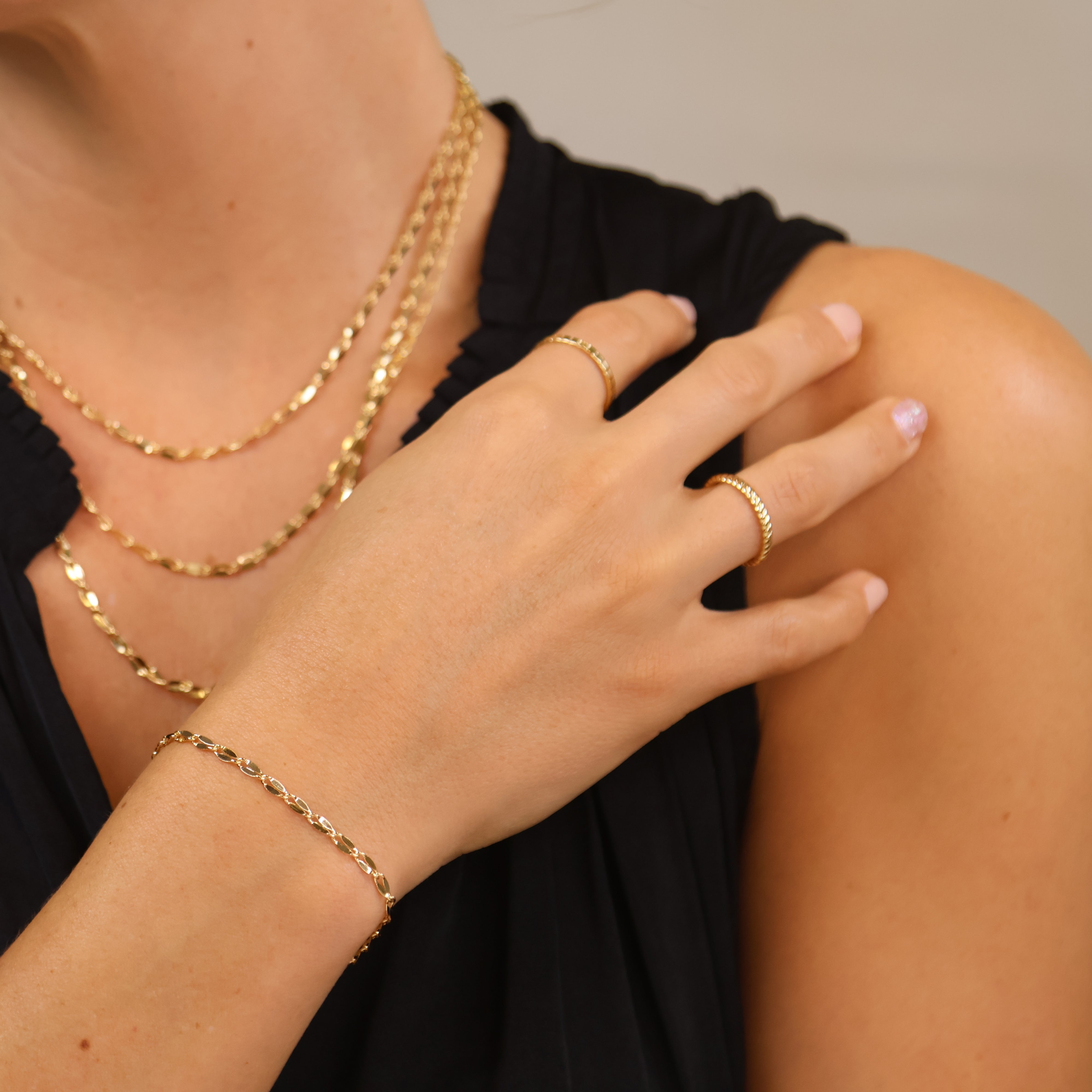 18K Gold Filled 3mm Fancy Chain Bracelet for Women - Elegant Layering Jewelry for Daily Wear, Parties & Special Occasions