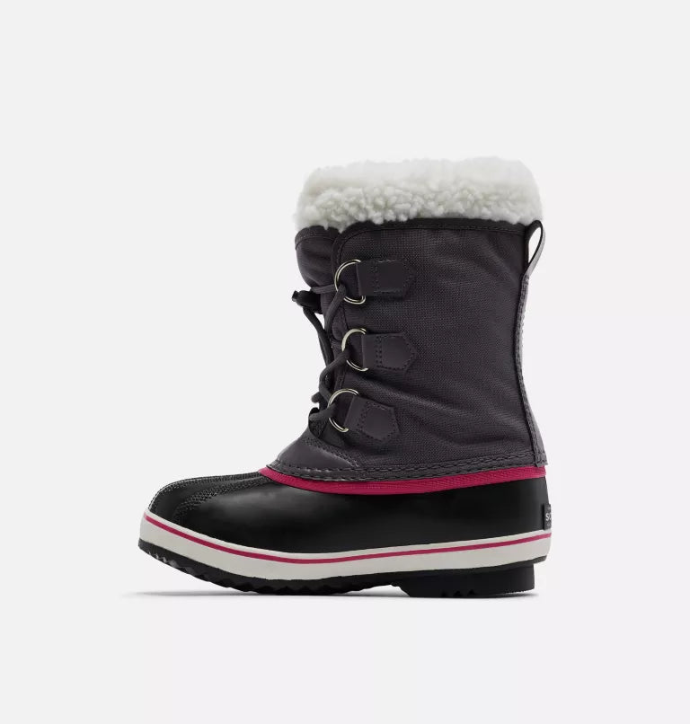 Sorel Pulse Black Nylon Yoot Pac Youth Boots - Waterproof Winter Snow Boots for Kids & Teens - Perfect for School, Outdoor Play & Cold Weather Adventures