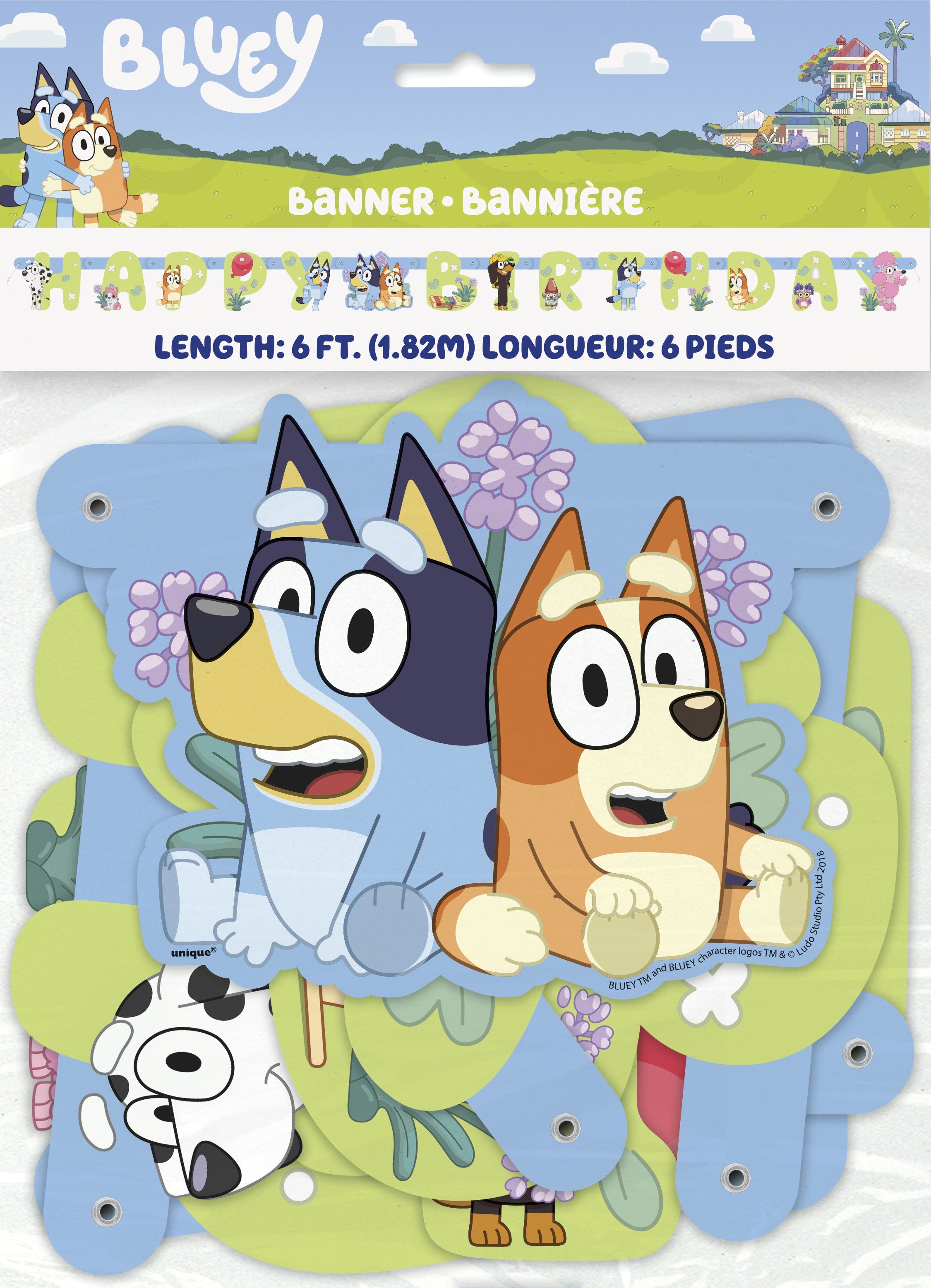 Bluey Large Joint Banner - Premium Quality for Kids' Room Decor, Party Supplies & Playroom Wall Art
