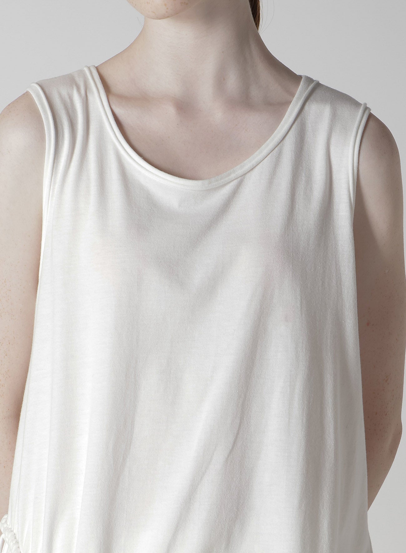 Soft Cotton Jersey Chain Stitch Sleeveless T-Shirt for Women - Breathable & Comfortable Summer Top for Casual Wear, Gym, and Outdoor Activities
