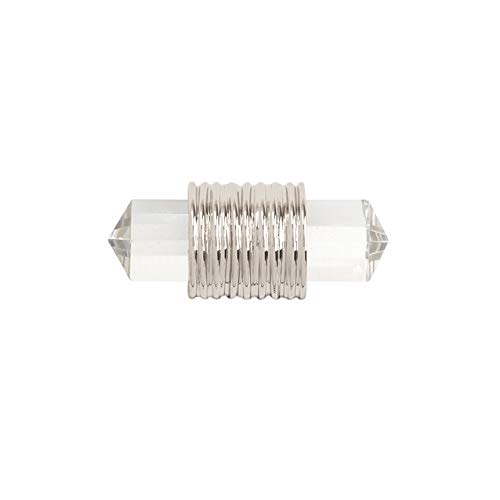 5-Pack Chrysalis T Knob in Polished Nickel with Glass - Belwith Keeler 3/4