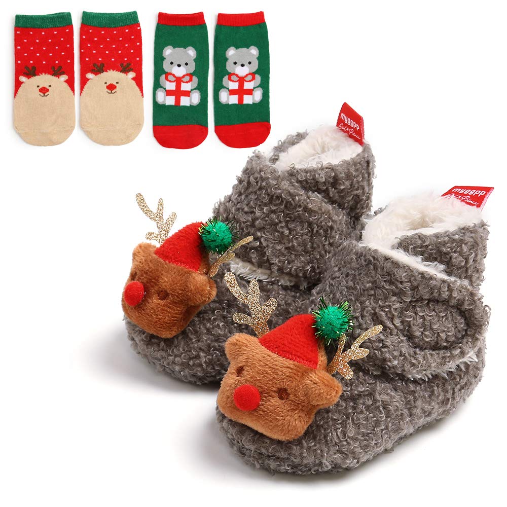 Ohwawadi Baby Slippers for Boys & Girls - Warm Infant Booties, Newborn Crib Shoes & Prewalker Socks - Soft Non-Slip Footwear for 0-12 Months - Perfect for Indoor Play, Nursery & First Steps