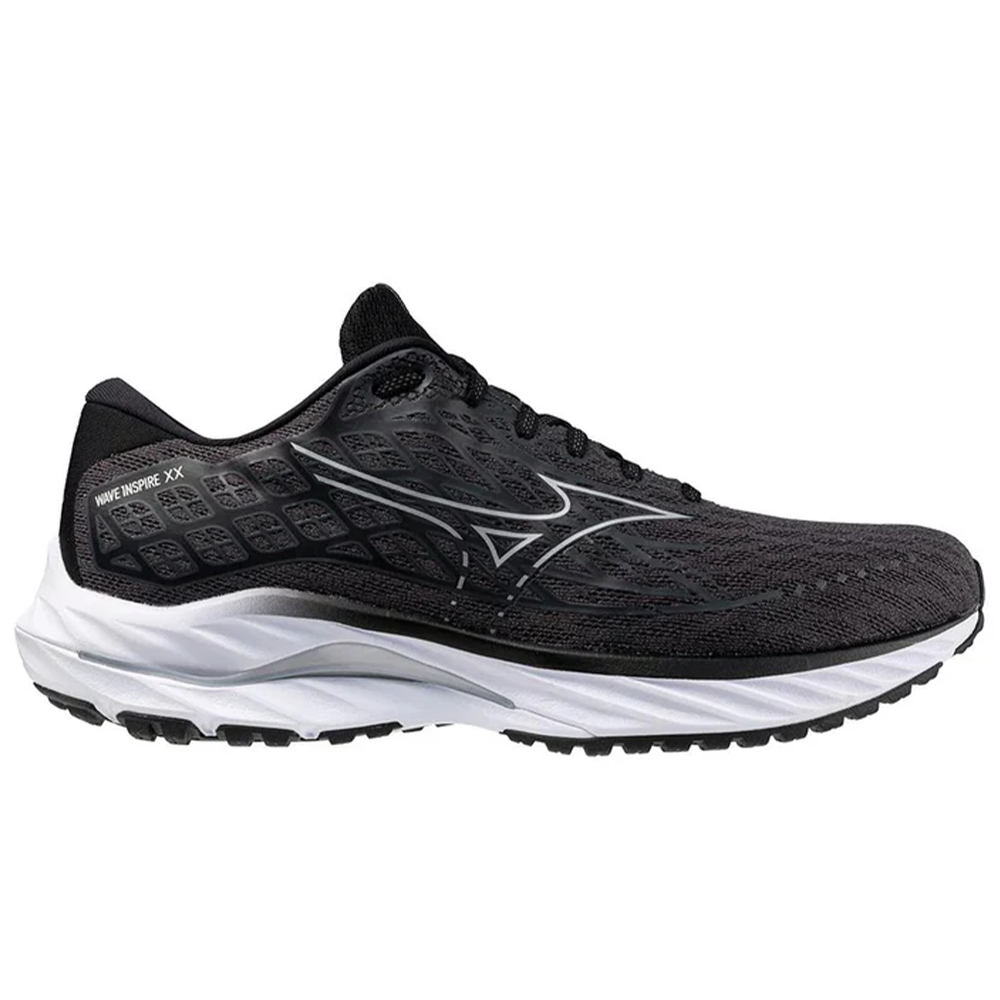 Mizuno Wave Inspire 20 Running Shoes for Men - Ebony/White Sand - Size 9 D Medium - Lightweight Stability Sneakers for Jogging, Gym Workouts & Daily Walking