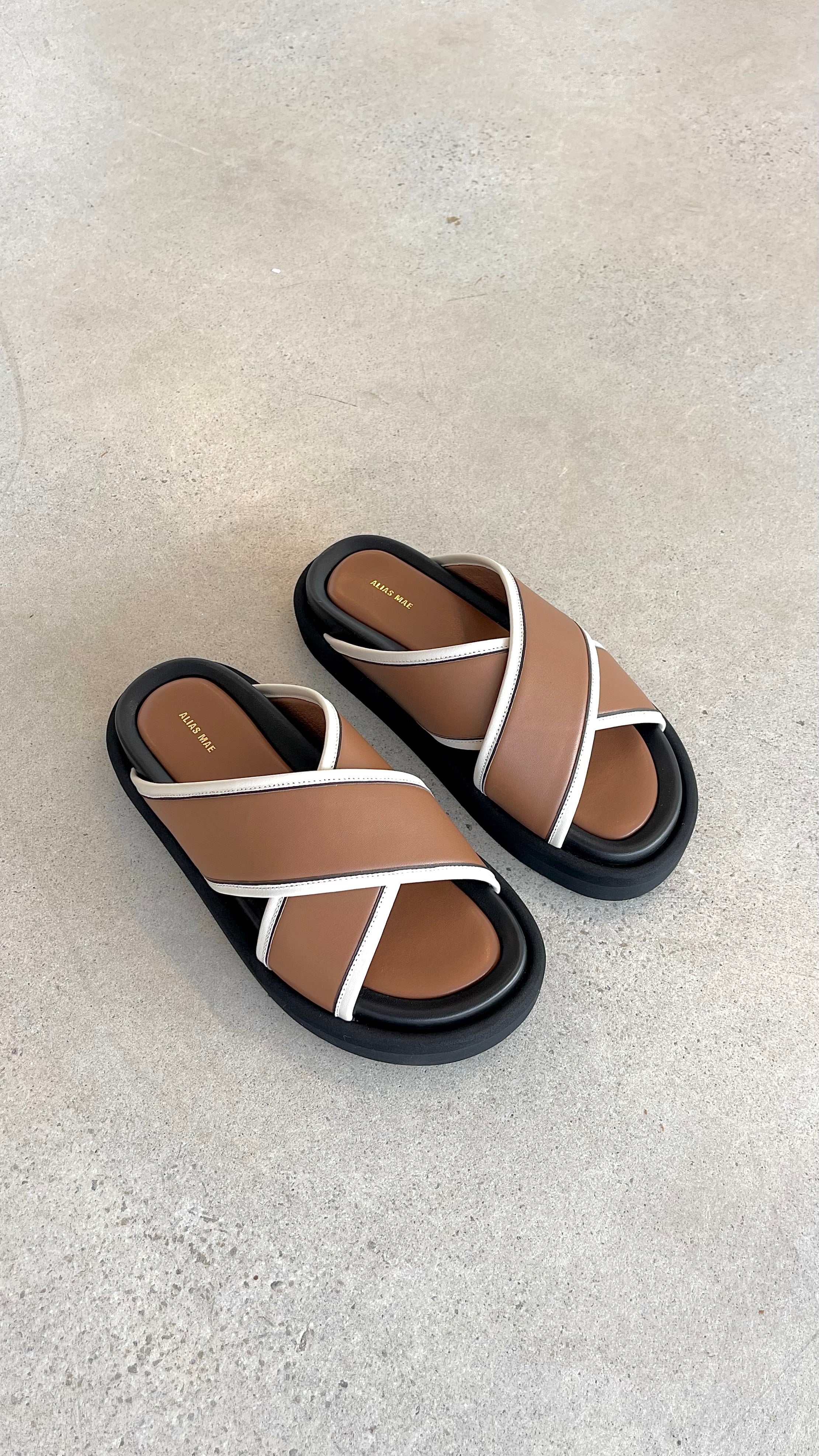Anissa Slide Sandals - Genuine Pecan Leather Comfortable Slides for Women | Perfect for Beach, Pool, and Casual Summer Wear