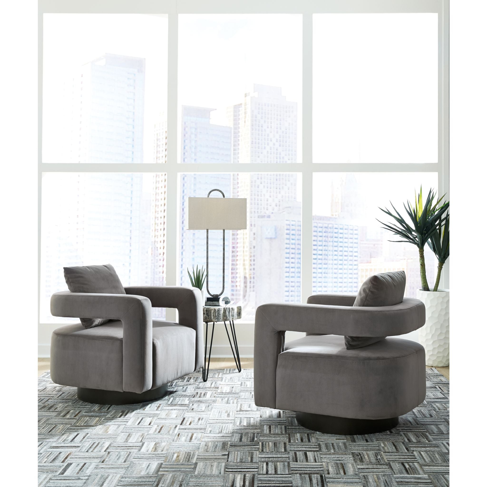 Alcoma 360 Swivel Chair - Ergonomic Office Chair with Adjustable Height & Lumbar Support - Perfect for Home Office, Gaming & Study