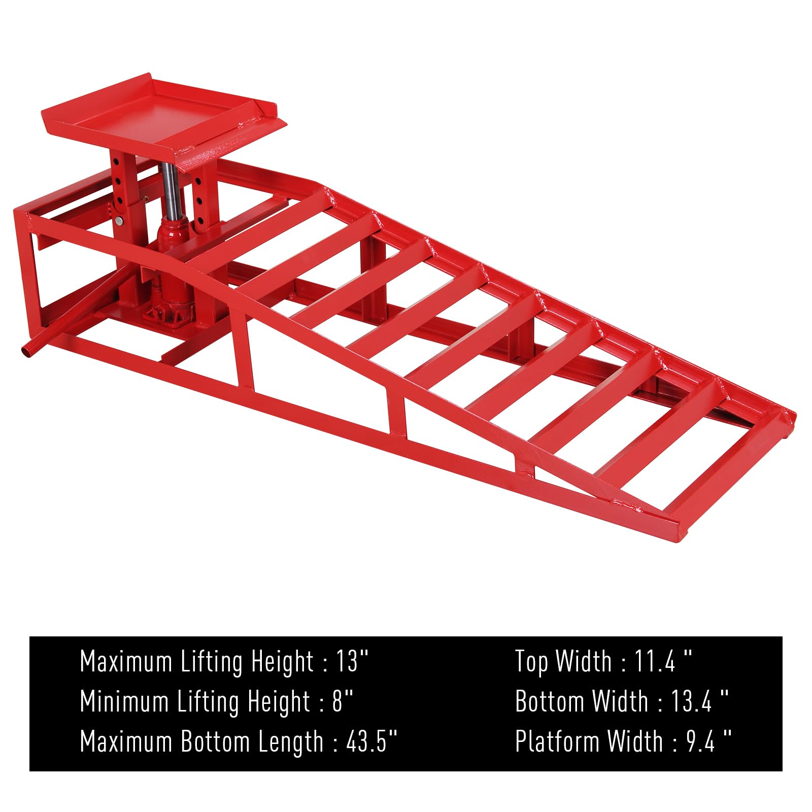 5T 10000lbs Hydraulic Car Ramps for Auto, Truck & Trailer - Heavy Duty Vehicle Service Ramps for Garage Repair & Maintenance | Perfect for DIY Car Lifts, Oil Changes & Underbody Work