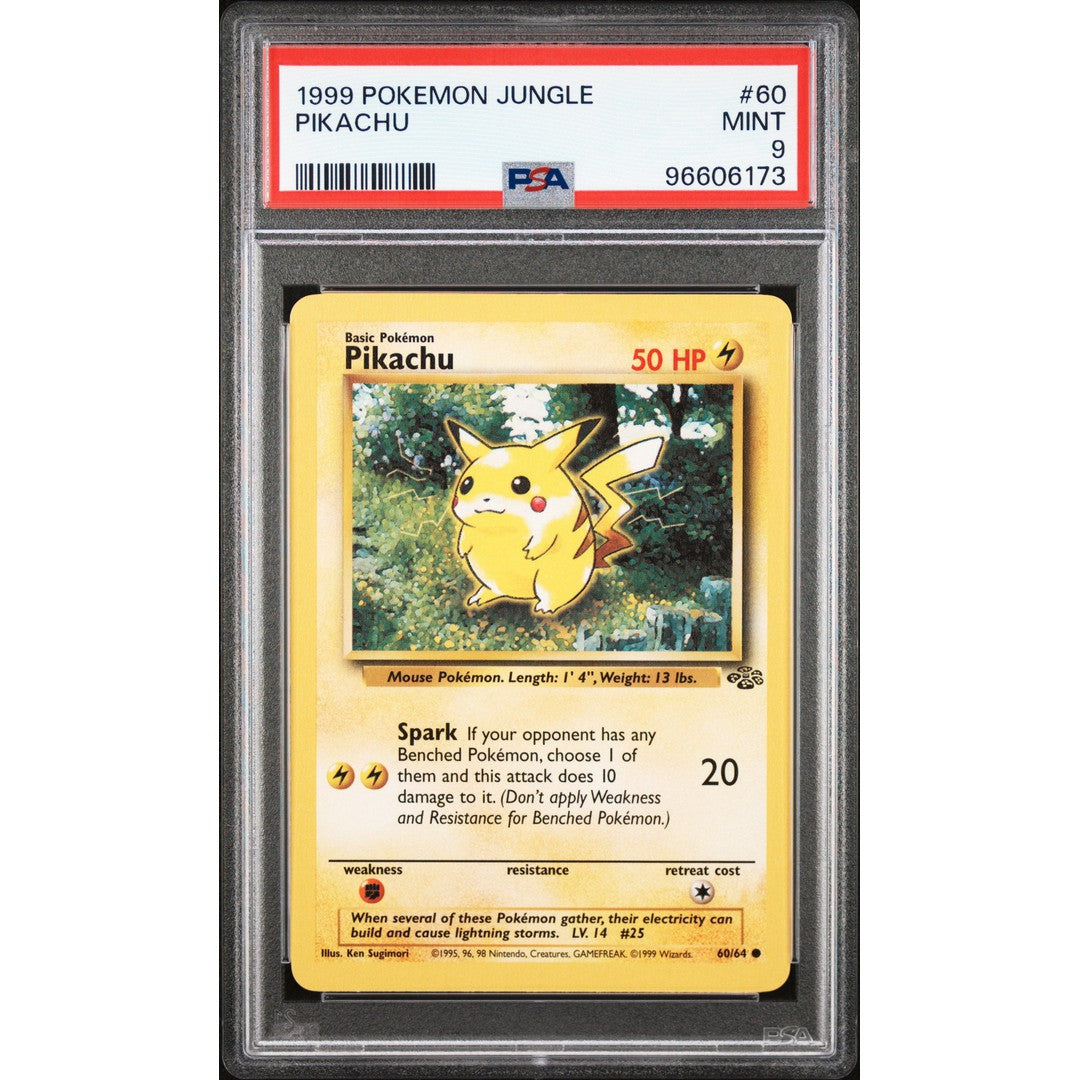 2014 Pokemon Jungle Pikachu 60/64 PSA 9 Graded Card - Rare Collectible for Pokemon Fans & TCG Players | Perfect for Display, Investment & Gaming Battles