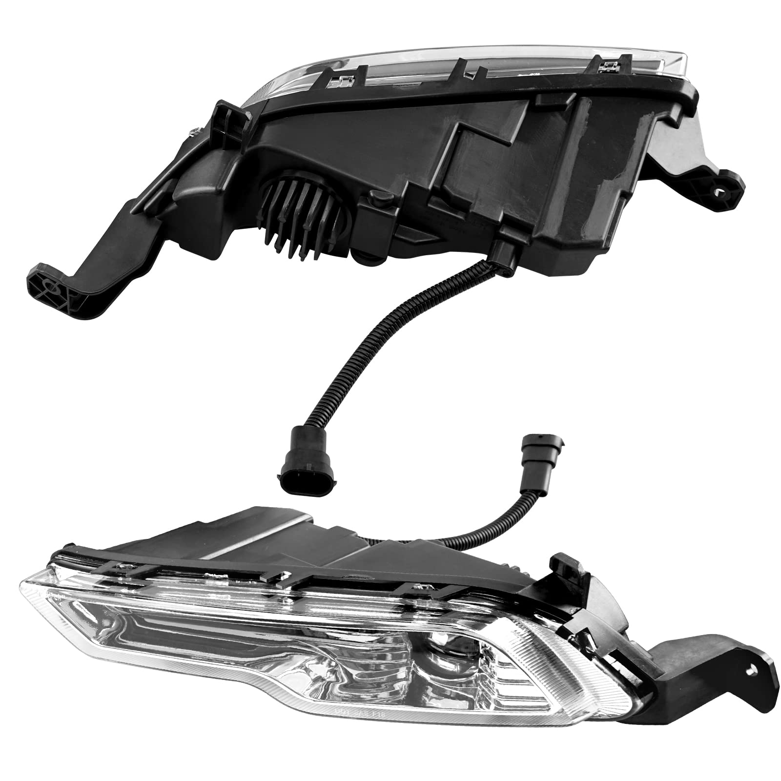 DLAA LED Fog Lights for Ford Explorer 2018-2019 - High Performance Front Fog Lamp Kit with Clear Lens & Wiring Harness (1 Pair) - Perfect for Night Driving & Off-Road Adventures