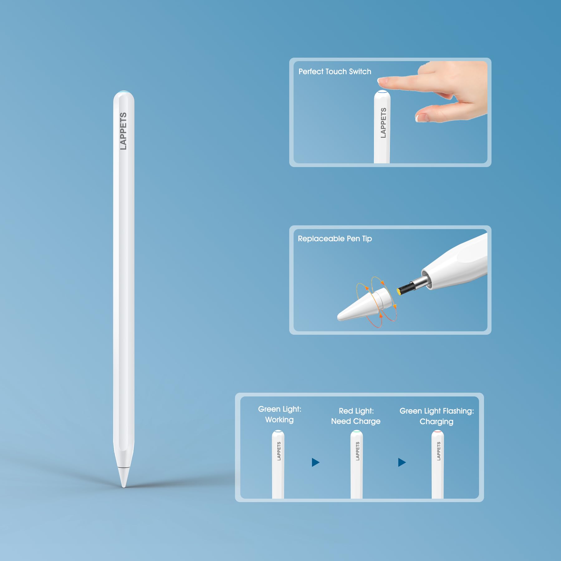 Apple Pencil 2nd Generation with Palm Rejection & Magnetic Wireless Charging - Stylus Pen for iPad Pro 11/12.9 Inch, iPad Air 4th/5th Gen, iPad Mini 6th Gen - Perfect for Drawing, Note-Taking & Professional Design