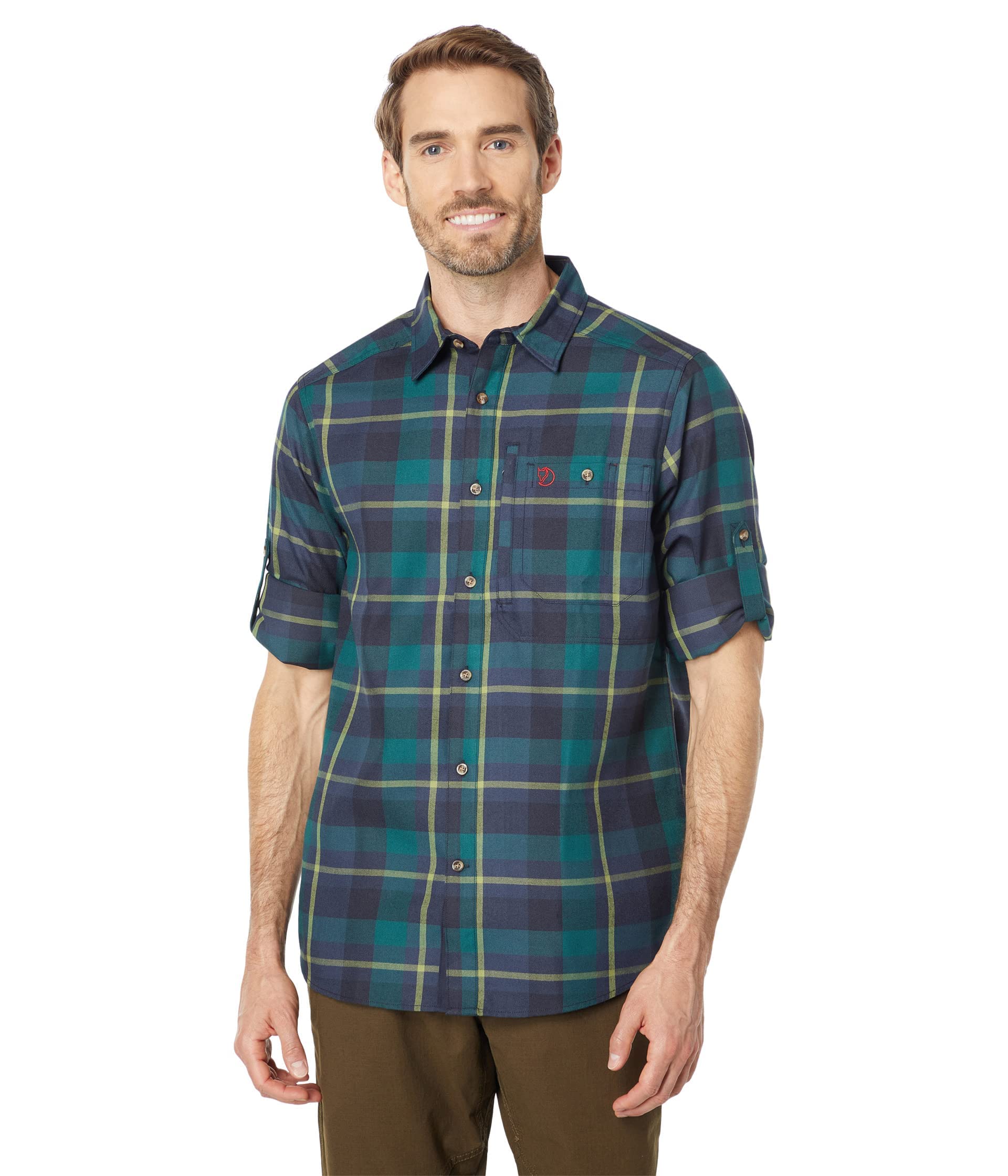 Fjällräven Men's Fjallglim Shirt - Lightweight Outdoor Hiking & Travel Button-Up Shirt for Adventure & Casual Wear
