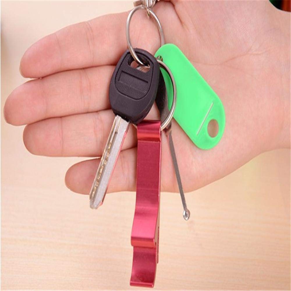 4-in-1 Portable Bottle Opener Keychain - Aluminum Alloy Multi-Tool for Beer, Soda & Wine - Compact Kitchen & Bar Accessory (5-Pack) - Perfect for Camping, Parties & Outdoor Adventures