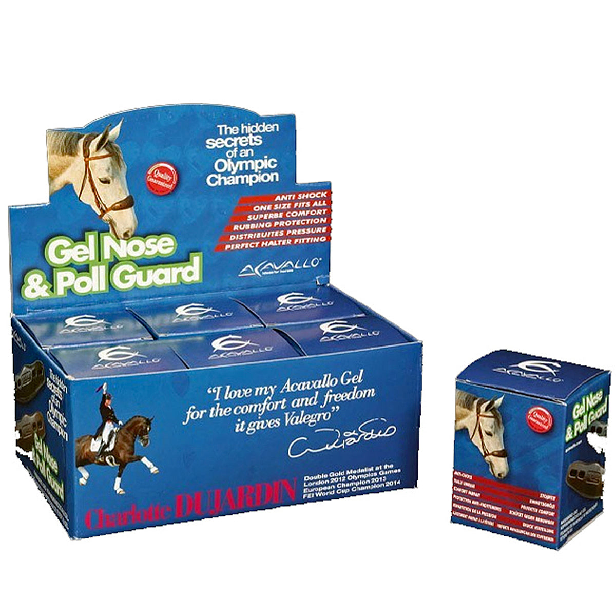 Acavallo Gel Nose & Poll Guard for Horses - Soft Protective Gear for Riding & Training - Perfect for Show Jumping, Dressage & Trail Riding