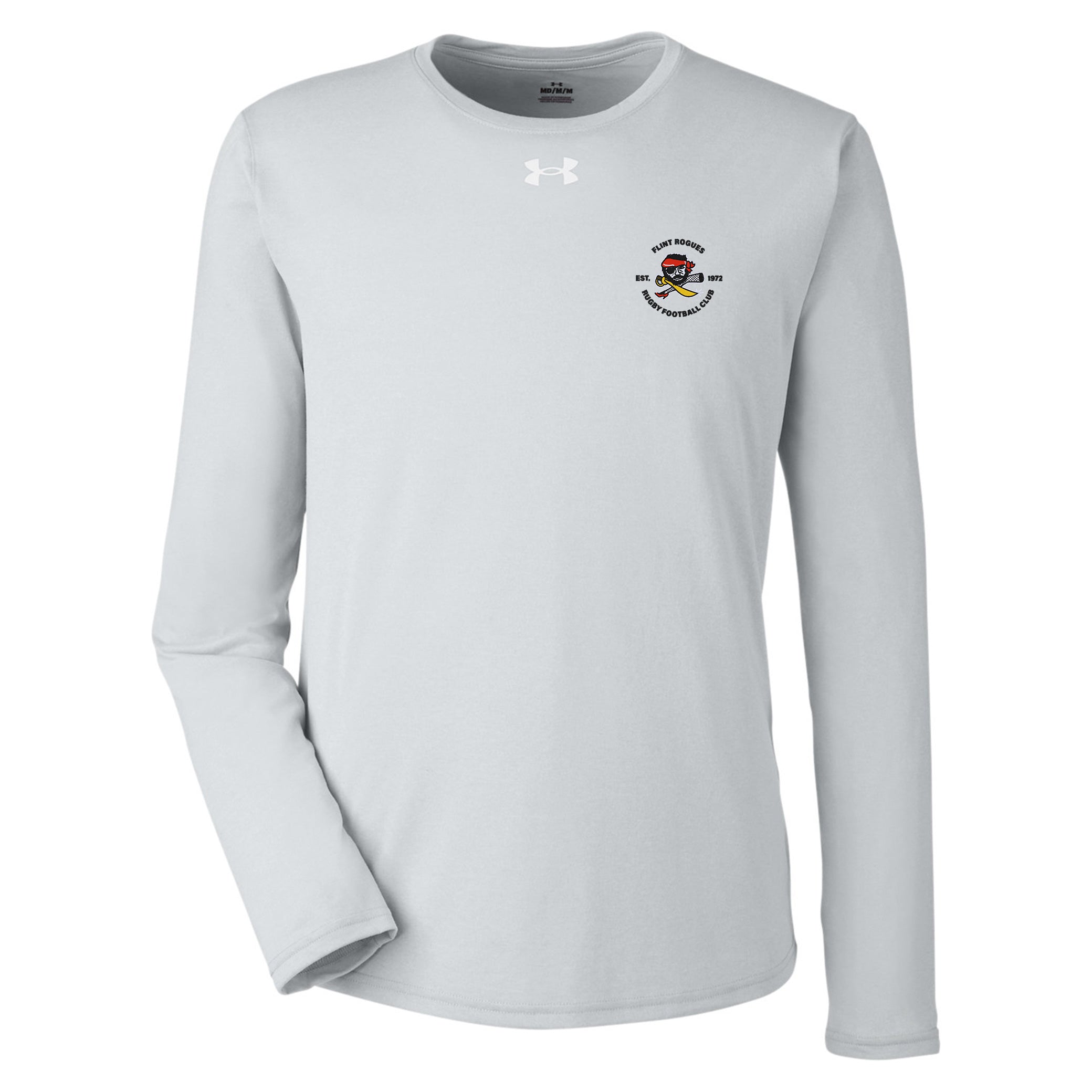 Flint Rogues RFC UA Team Tech Long Sleeve T-Shirt - Moisture Wicking Performance Shirt for Rugby Training & Outdoor Sports